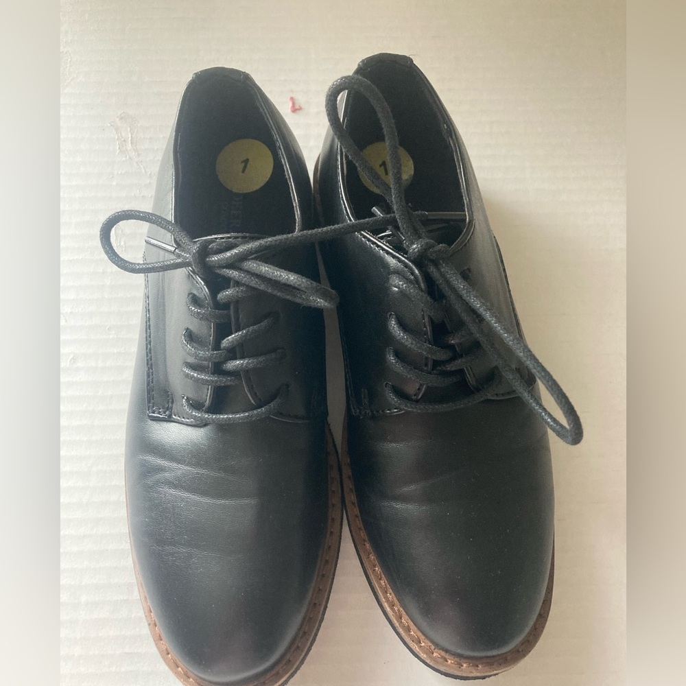 Boys black dress shoes